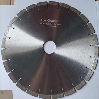 350 mm di diametro 40 mm di forma di segmento Granito lame di taglio per la precisione di blocco di divisione