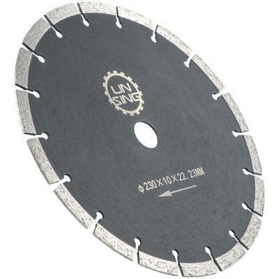Disco di taglio del diamante a segmento laser da 9" 230 mm per piastrelle ceramiche in cemento e marmo di granito