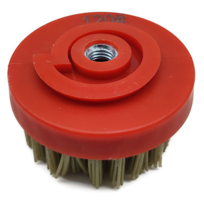 Diamante abrasivo granelli rotondi spazzola di nylon per marmo granito superfici antiquate OEM