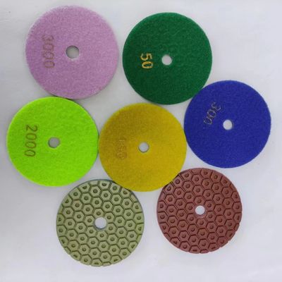 Pad di lucidatura per pavimenti in pietra di marmo di resina e granito di diamanti da 100 mm per lucidatore a secco bagnato