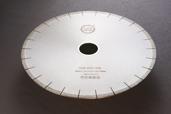 Disco di taglio di diamanti personalizzato da 350 mm per utensili di taglio di piastrelle di quarzito a taglio freddo