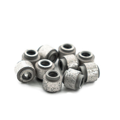 D11.0mm perline di seghe a filo di diamante brasate al vuoto per utensili a blocchi di pietra ad alta velocità di taglio