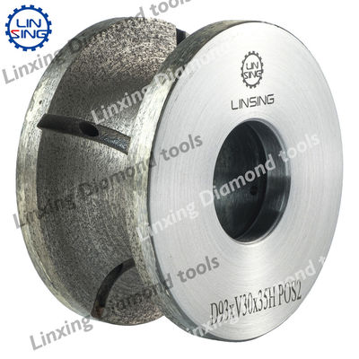 45-120 mm Bit di router di diamanti brasati al vuoto per bordatura di pietra Full Bullnose