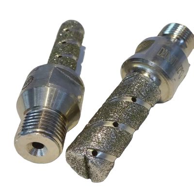 60 mm lunghezza argento elettroplata Finger Bit diamante strumento di perforazione per granito marmo