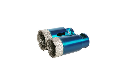 Perforazione a secco di pietra di granito con core di diamante da 30 mm per marmo di porcellana blu Dekton