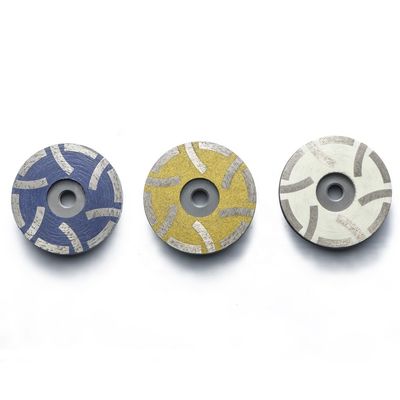 Granito Diamante Polvere Resina Riempito Coppa Ruota Round T Forma Segmento Ruota 100mm 125mm