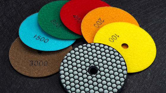 Supporto OEM 125mm Resina Bond Diamante Flessibile Pad di lucidatura a secco per Granito Marmo