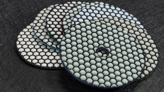 Supporto OEM 125mm Resina Bond Diamante Flessibile Pad di lucidatura a secco per Granito Marmo