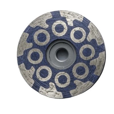 Ruota di coppe a polvere di diamanti a sei segmenti per la rottura rotonda di turbo granito riempito di resina