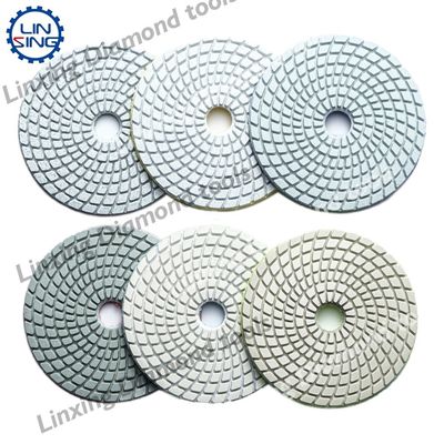 Granito Marmo Diamante Resina Pad lucidatura carta sabbia Bagnato Bianco Buff 3 Step Pad 100mm 125mm Strumento